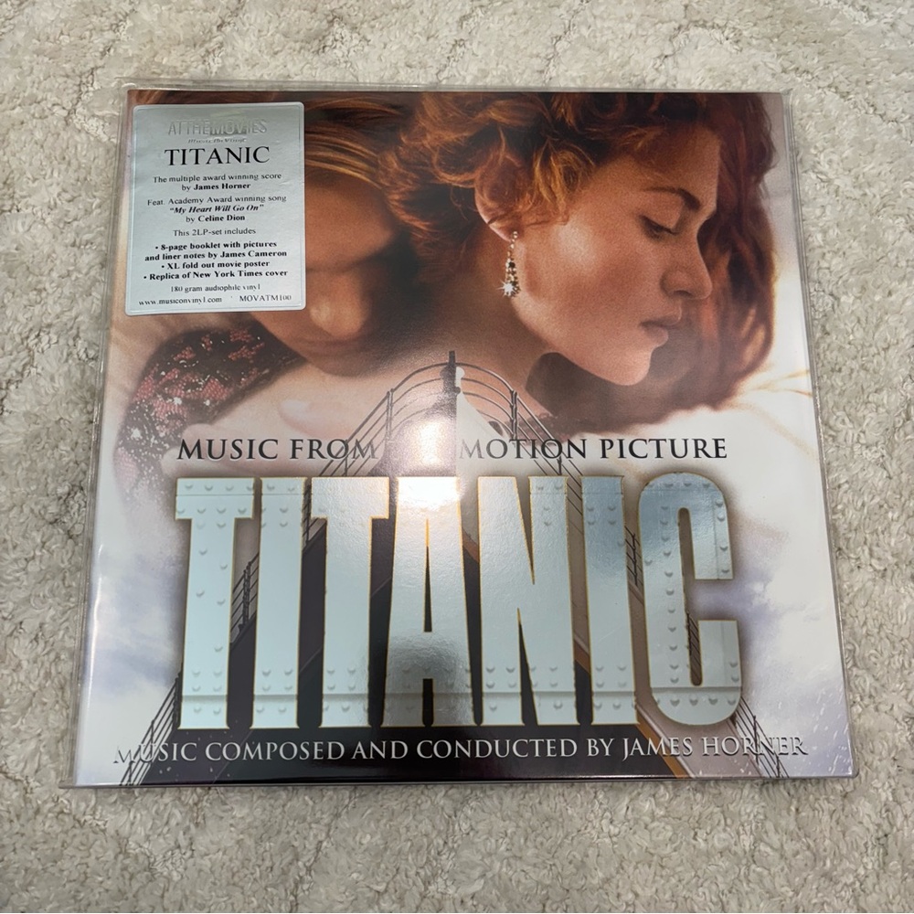 Titanic Original Soundtrack vinyl record special edition with poster/newspaper